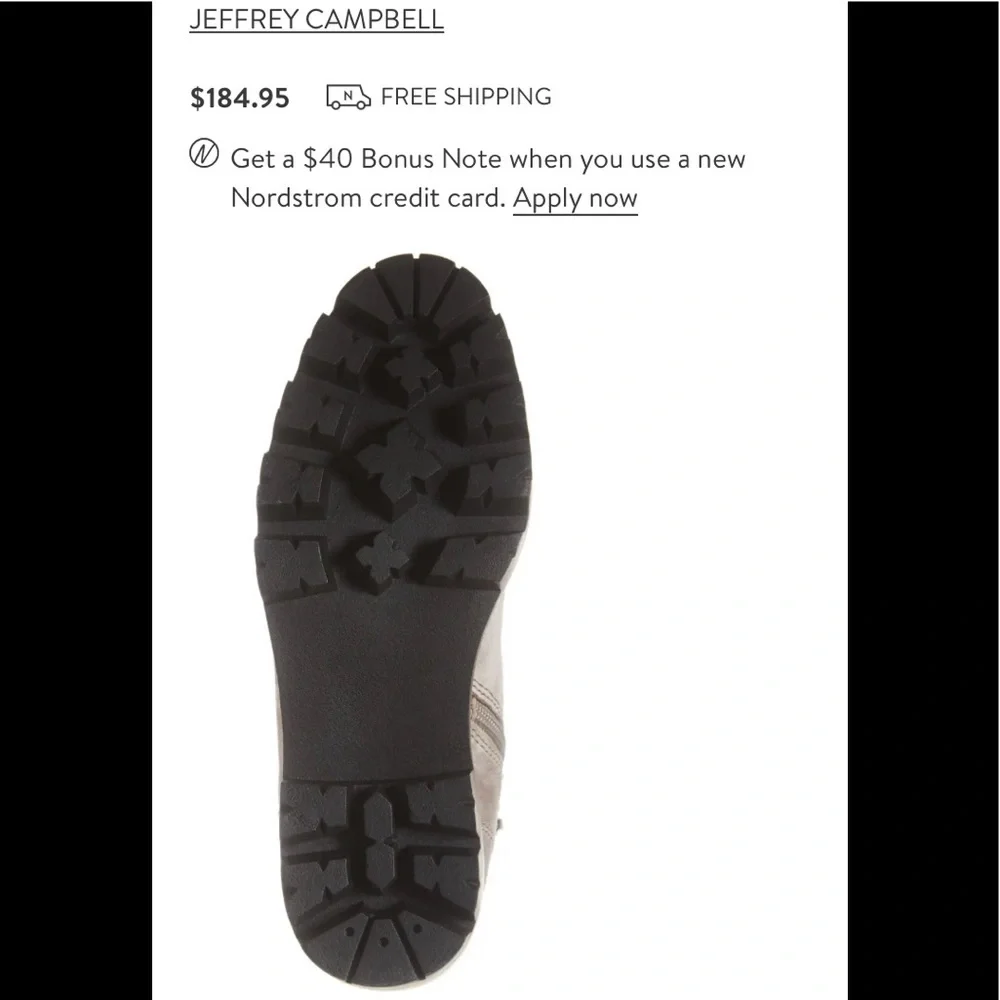 New Jeffrey Campbell Culvert Sherpa boot size 8.5, 10